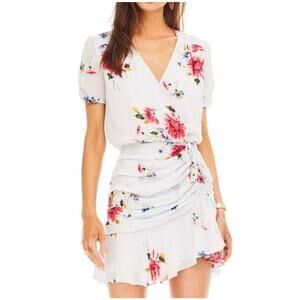 Astr Floral Mini Dress - White and Pink